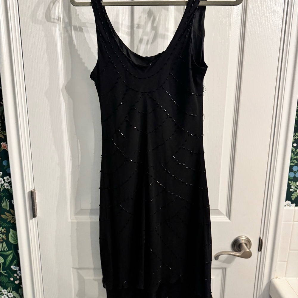 Vintage Jones New York Black Beaded Mini Dress - Picture 6 of 12